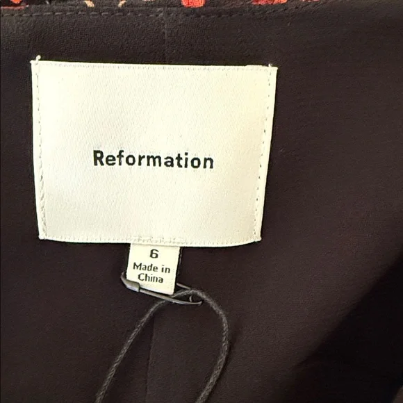 Reformation Black and Red Floral Blouse - Picture 6 of 6